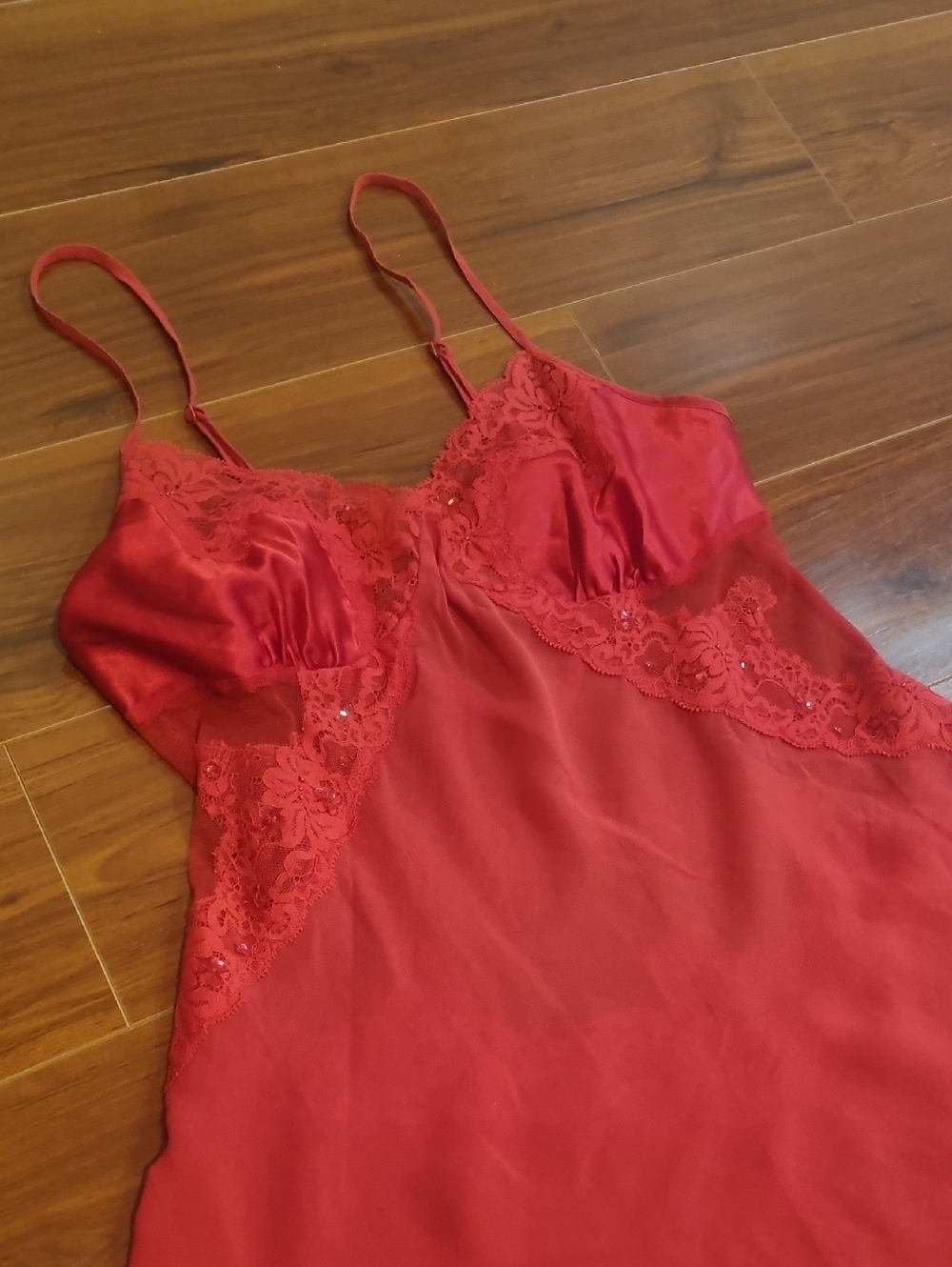 VICTORIA'S SECRET Vintage Babydoll Slip Dress Red Size Small - Picture 3 of 12